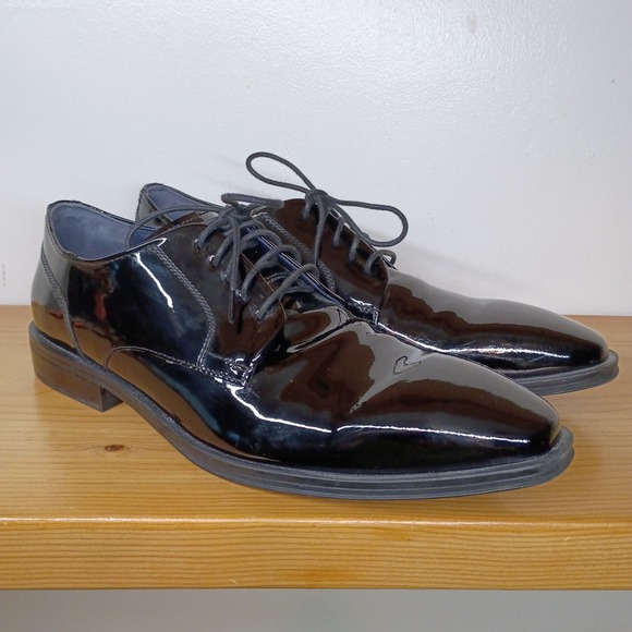 Cole Haan Men\'s Black Dawes Grand OS Patent Leather Oxford Shoes Size 11.5 M main image 4